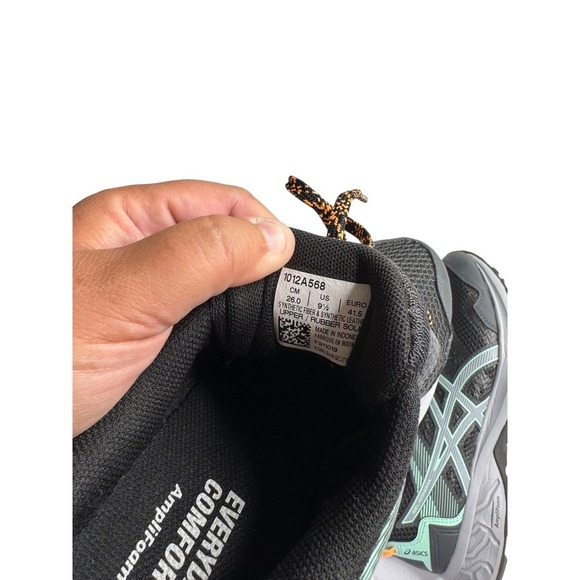 ASICS Gel Sonoma 5 Trail Shoes Women's 9.5 Black Grey Green Outdoors - Picture 7 of 7